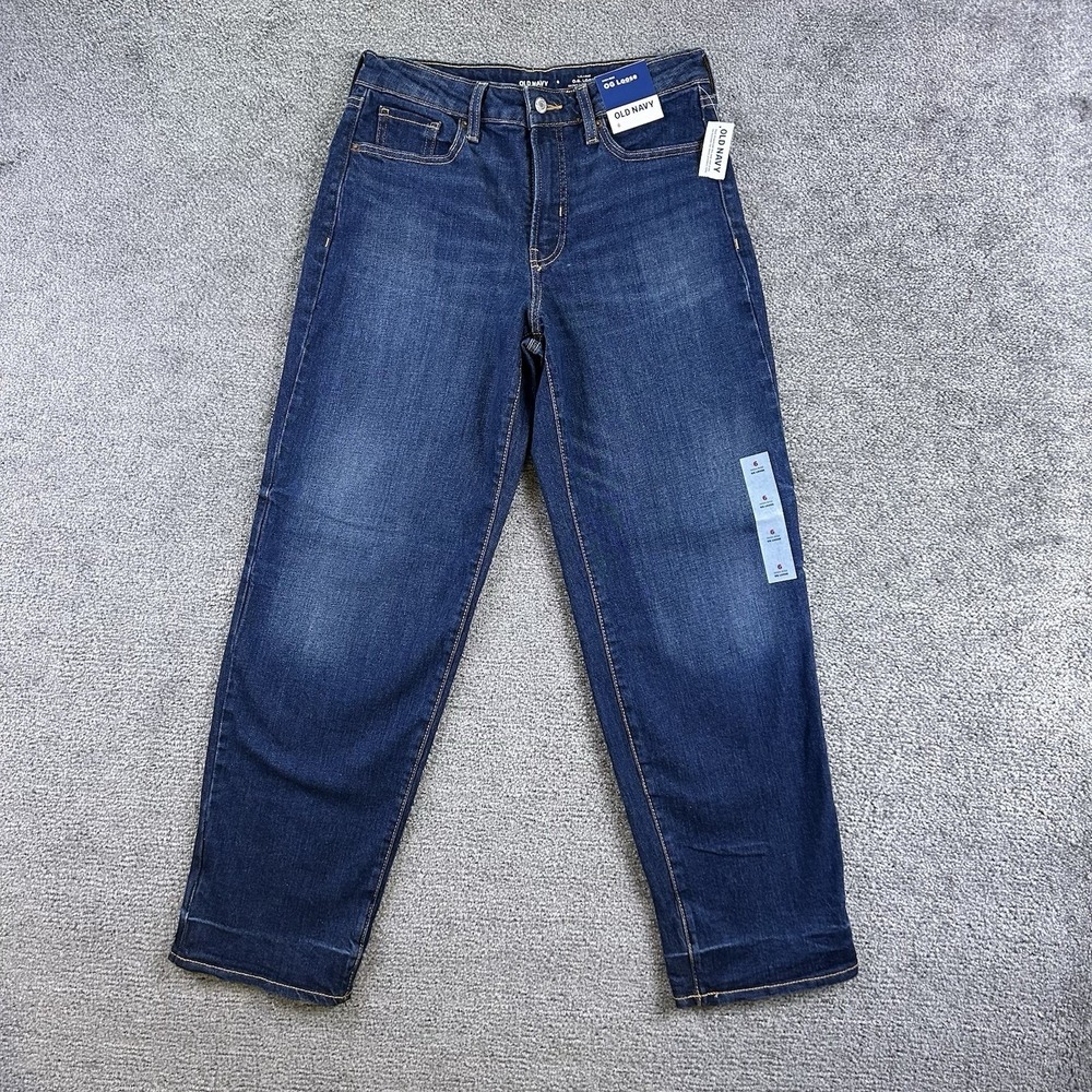Old Navy OG Loose High Rise Jeans Sheldon Dark Wash Straight Leg 6 31"